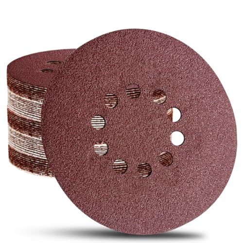 9 Inch 10 Hole Sanding Discs for Drywall Sander - 10 Pack of 40 Grits Drywall Sanding Discs Sandpaper Sander Paper
