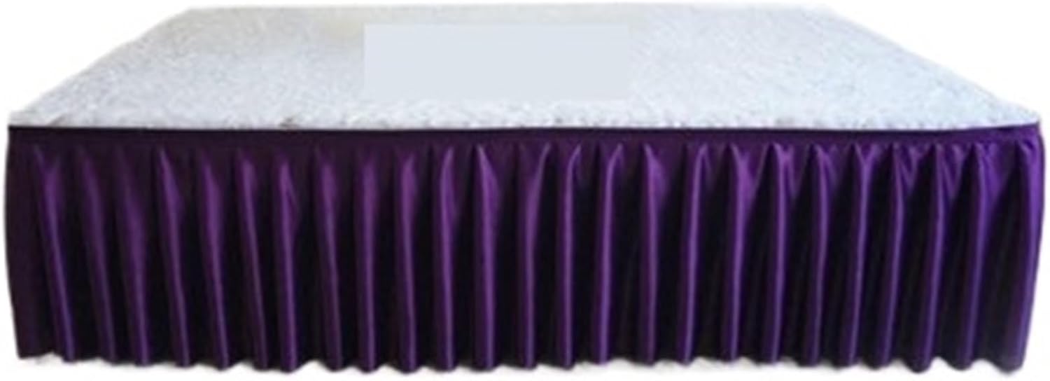 Table Skirt Chiffon Wedding Table Skirt Party Banquet Stage Table Skirt For Table Cloth Decoration(Color 4,H150cm x L300cm)