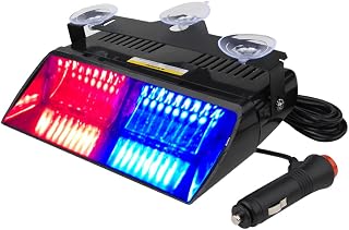 16 LED Luce Strobo Lampada Emergenza Lampeggiante Alta Luminosità 12V Spia di Avvertimento per Camion Rimorchio Tetto Interno / Parabrezza / Cruscotto Con Ventosa