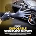 Raven Powder Free Nitrile Disposable Gloves | 7 Mil - Med | Latex Free, Chemical + Puncture Resistant, Textured Grip, Single Use | for Automotive, Industrial, Janitorial, MRO, Food Service | 66517