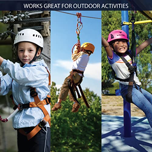 Kids Full Body Harness - Fusion Climb® - (5,000 LBS Rated) Professional Harness for Hiking, Tree Climbing, Ziplining, Indoor Climbing, Rappelling- Heavy Duty Kids Full Body Harness Climbing Gear - Thumbnail 7