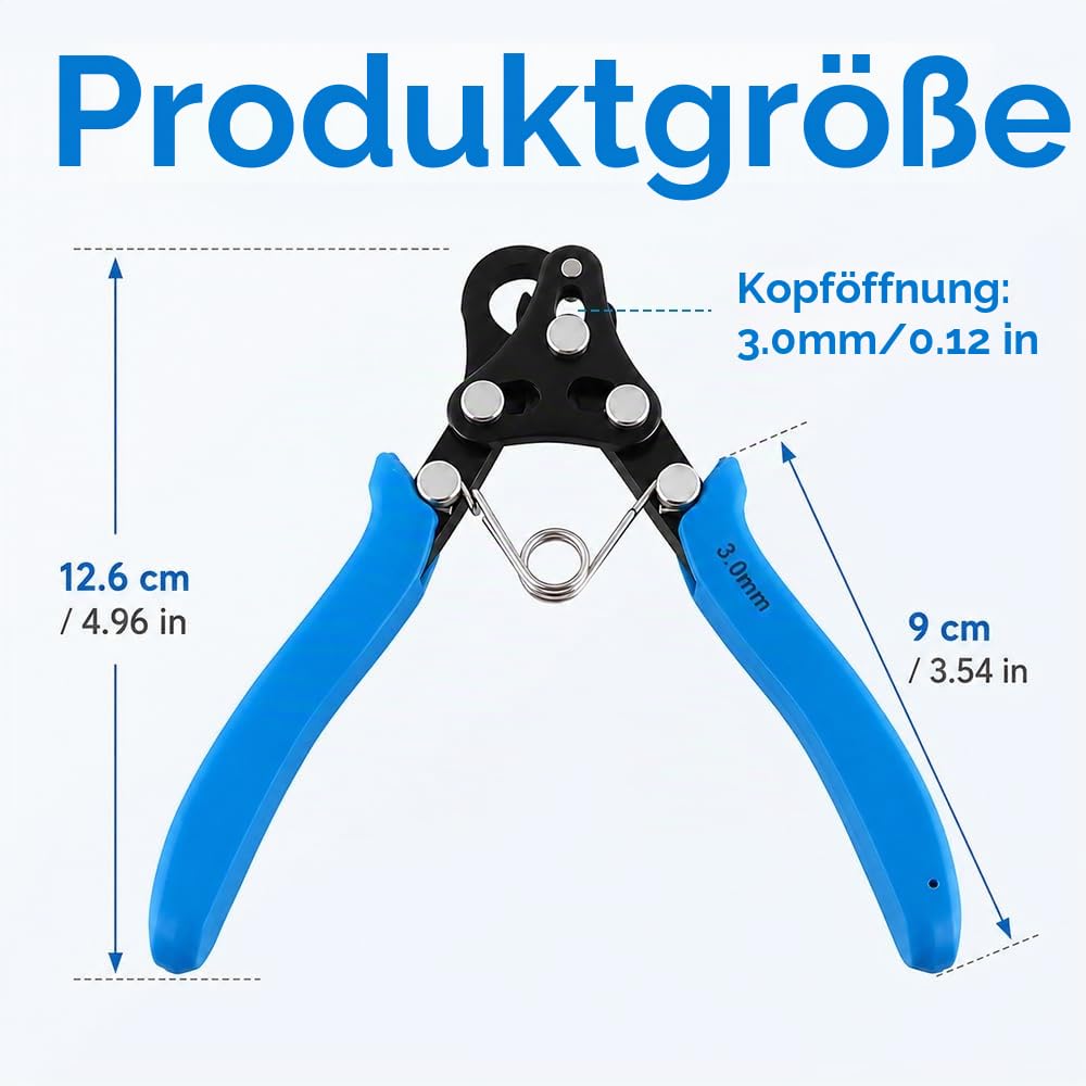 One Step Looper, 3 mm Looper Zange für Schmuckherstellung, Drahtrollzange zum Biegen & Wickeln, Mehrzweck Schmuckzange, Zange Schmuckherstellung für Halsketten, Armbänder, Ohrringe(Blau)