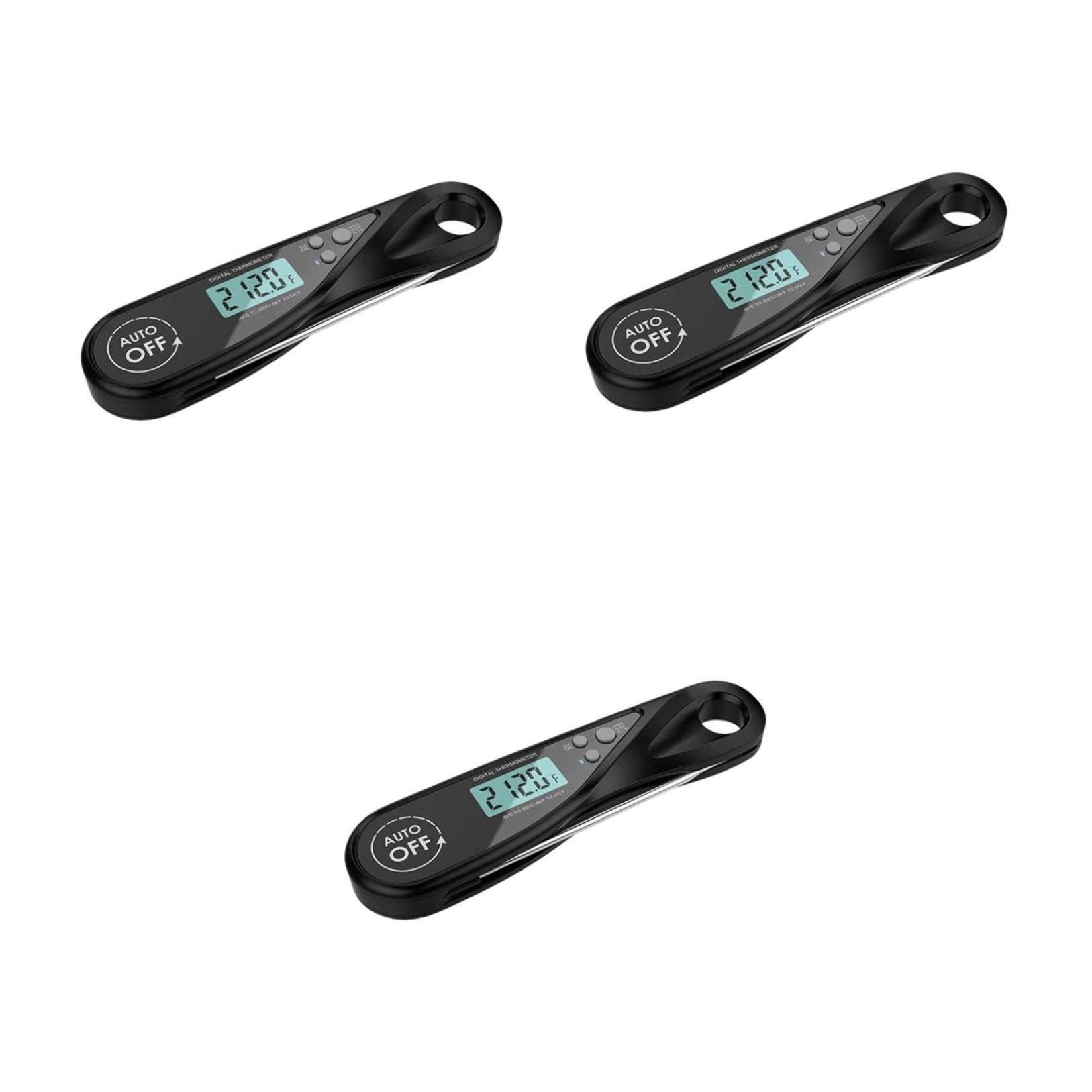 Cabilock 3 Piezas Termómetro De Barbacoa Termómetro Para Carne Freír Parrilla De Comida Termómetro De Alimentos Termómetro Digital Termometro De Carne De Cocina Abdominales Black
