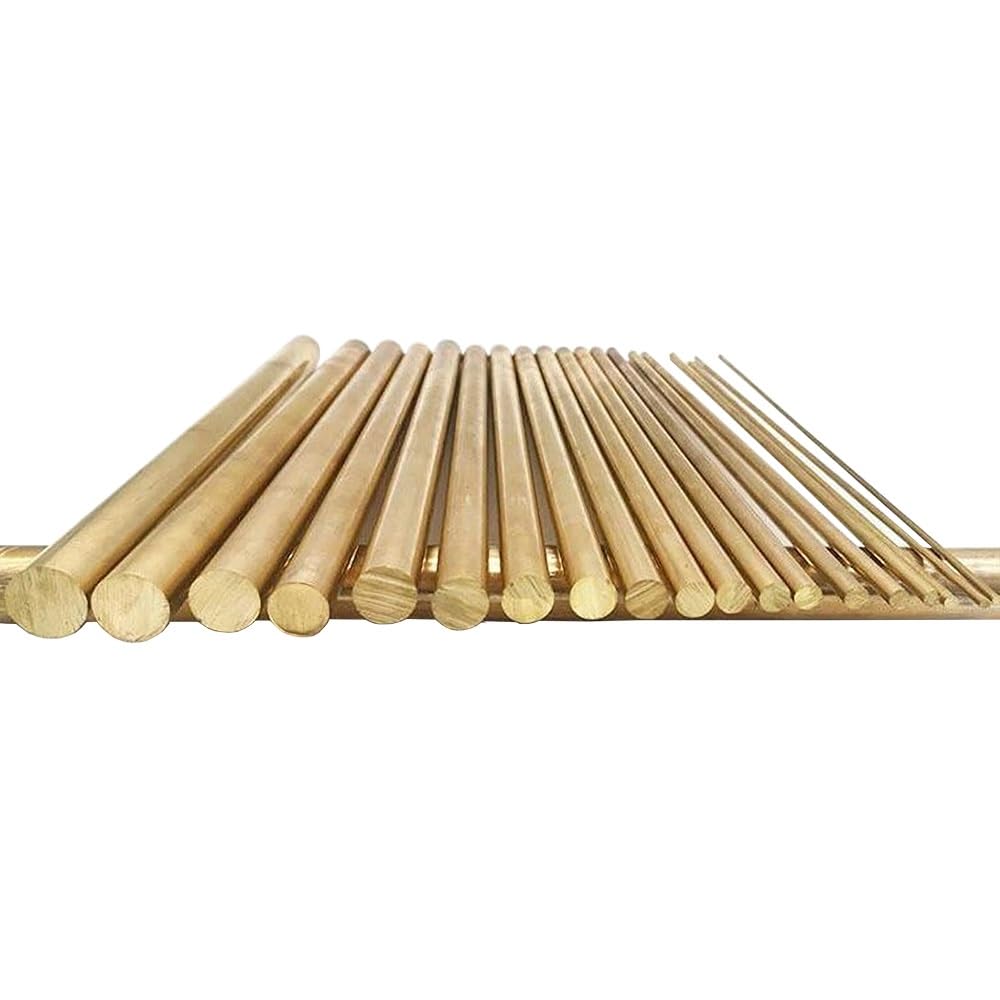 2 okrągłe mosiężne pręty o długości 50 cm, 2 mm i 15 mm do uchwytu noża, okrągły drut do modelarstwa (12 mm x 50 cm)