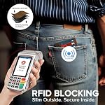 Furid Slim Genuine Leather Wallet: Small Card Wallets with ID Window - Minimalist RFID Comfortable Front Pocket Wallet for Men - 0.11-inches Thin Credit Card Holder for Men's Gift