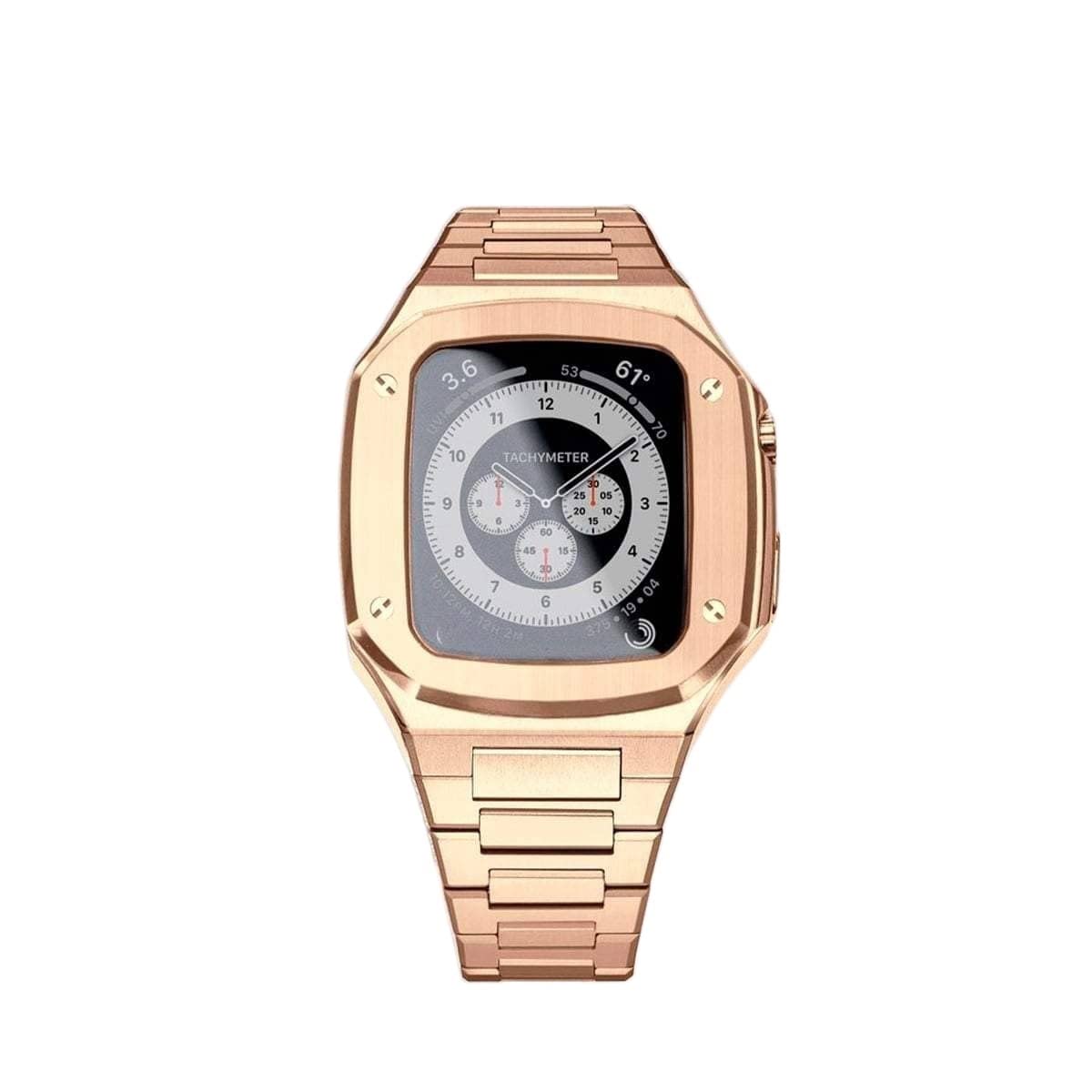 Kit de modificación de correa de metal para Apple Watch Series 9 8 7, repuesto de 45 mm 8