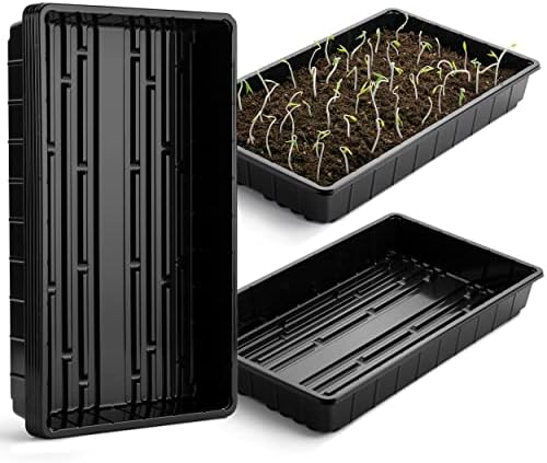 Mr. Pen- Plastic Growing Trays, 5 Pack, Black, Plant Tray, Seed Tray, Seedling Tray, Propagation Tray, Plant Trays for Seedlings, Planting Trays, Microgreens Growing Trays, Seedling Starter Trays