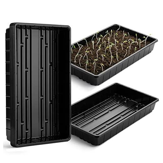 Mr. Pen- Plastic Growing Trays, 5Pack, Black, 17x10, Plant Tray, Seed Tray, Seedling Tray, Propagation Tray, Plant Trays for Seedlings, Planting Trays, Microgreens Growing Trays, Seedling Starter Tray