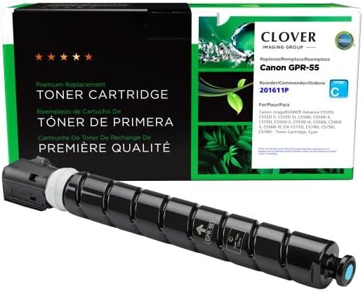 CloverImaging Remanufactured Cyan Toner Cartridge for Canon GPR-55C