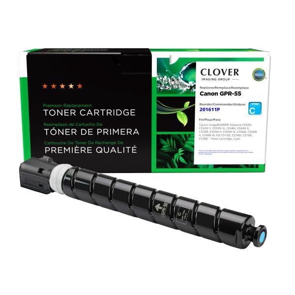 CloverImaging Remanufactured Cyan Toner Cartridge for Canon GPR-55C