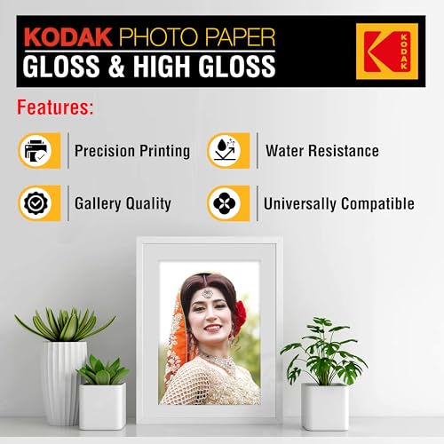 Kodak 200 GSM 4R (4x6) Glossy Photo Paper Water Resistant, Pack of 100 sheets, Compatible with all Inkjet Printers - Image 4
