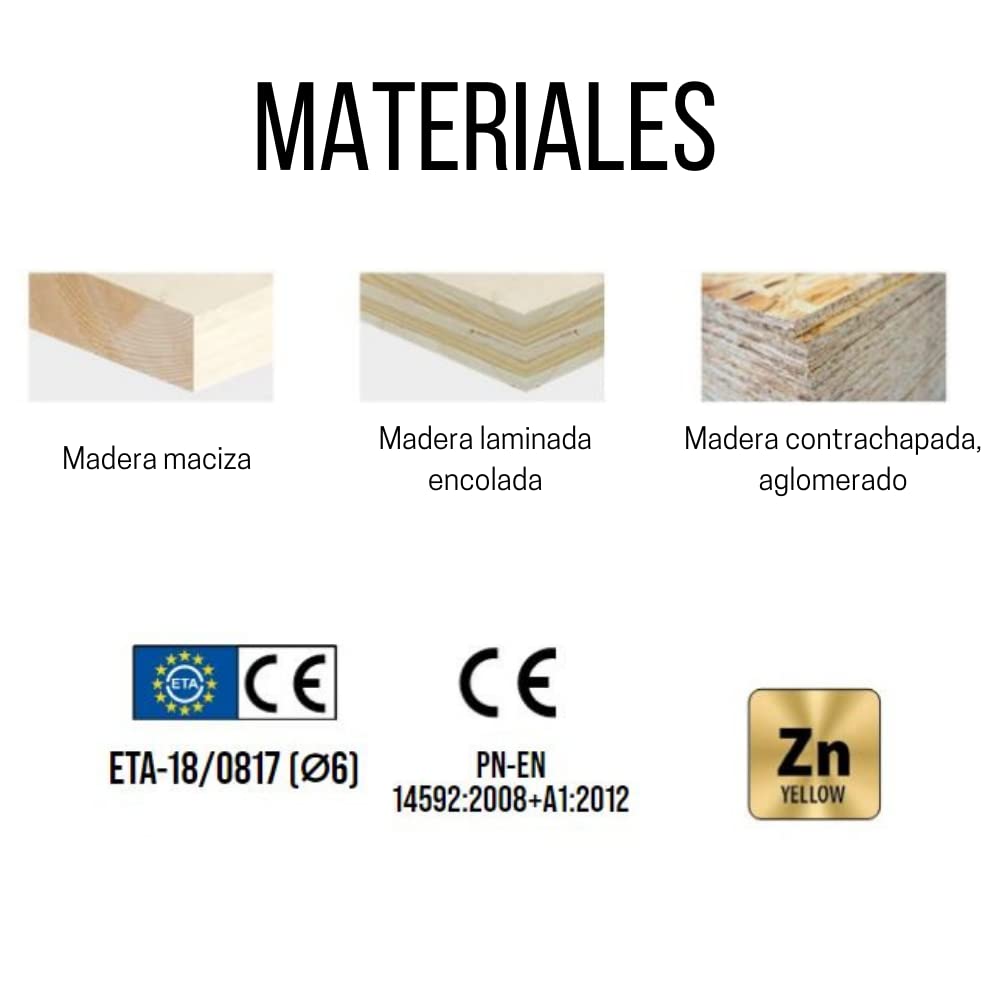 Tornillos para madera Avalon Pozidrive cabeza Avellanada, estrella, caja de 5 KG acero (medidas 3 x 16 mm)