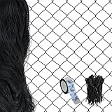 Rete Anti Piccioni, 7,5 x 7,5 mRete Anti Uccelli per Orto, Rete di Protezione per Uccelli resistente ai raggi UV, + 1 rotolo di nastro riflettente per protezione uccellio e 100 fascette stringicavo