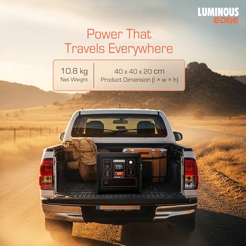 Image of Luminous Edge GO P1200 Portable Power Station | 800W Output | 864 Wh | Fast Charging | Powers Multiple Devices | for Campers, Outdoor Shoot, Travel, Outdoor Parties, & Home Back-up | 5 Year Warranty