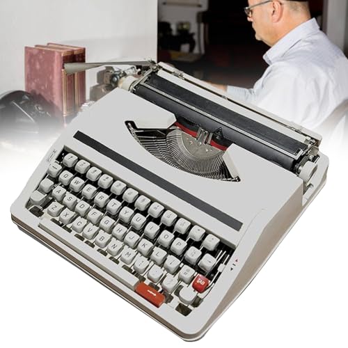 Machine à écrire manuelle portable blanche contre les écrans pour romancier et poète