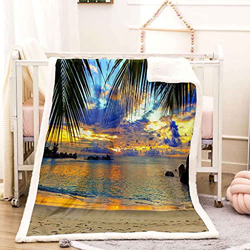 Couverture sofa 3D anti-froid en microfibre douce toutes saisons