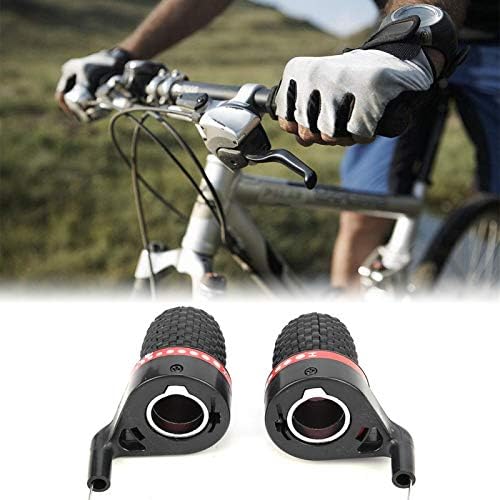 CUYT Black & Red Gear Shift, Space-saving Durability Non-slip Bicycle Speed Shifter, Bike Tool for Bicycle Speed Bike Mountain Bike Shifter