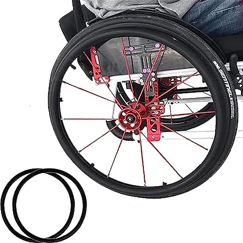Couvertures de jante de poussée de fauteuil roulant de 24 pouces/22 pouces, 1 paire de couverture de protection d'anneau de poussée de roue arrière de...