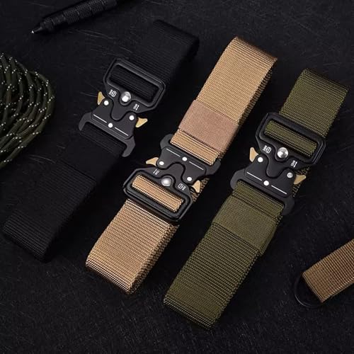 Tactical Belts for Men Military Style Plus Size 1.5" Web Work Belt with Quick Release Buckle3