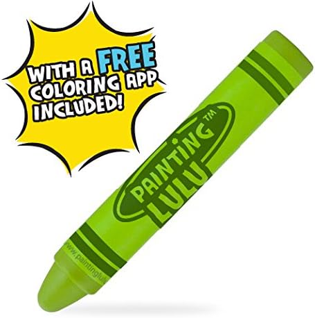 Kids Stylus Crayon - Fun & Colorful Stylus Pen for Touchscreen Tablets & Smartphones. Free Coloring App Included! (Christmas Green)