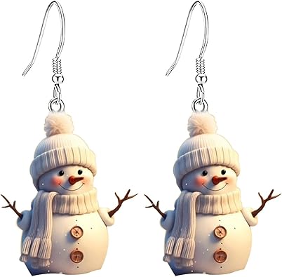 Christmas Earrings for Women Santa Claus Christmas Tree Snowflake Snowman Reindeer Dangle Earrings Winter Earrings Holiday Earring Christmas Jewelry Gifts for Women