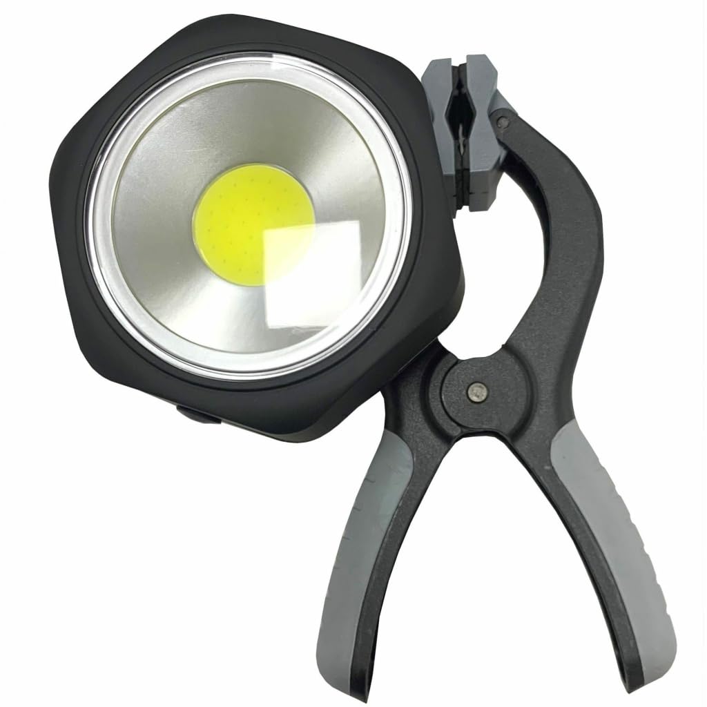 Rolson Led Work With Adjustable Strong Clamp Â Magnetic Fixing And 75Mm Wide Super Strong Jaws 61448 Light