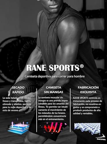 Camiseta sin Mangas para Hombre, Chaleco de Entrenamiento físico, Camiseta Deportiva de Secado rápido para Correr y Gimnasio Negro S