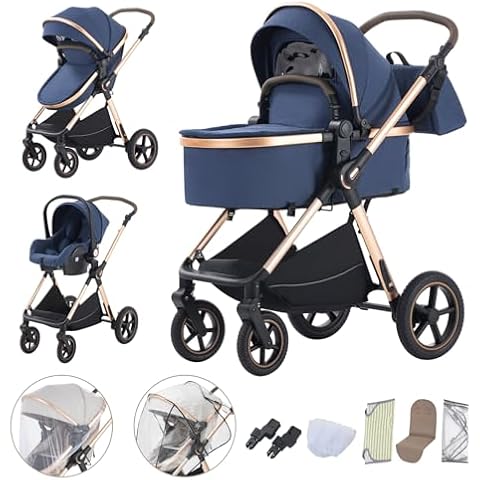 Poussette BEBBY D2-BLUE 3 en 1 Cover