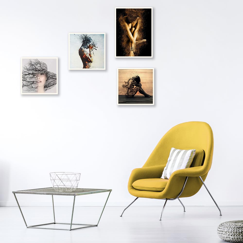 4x Diamond Painting 30x40 Cm Rund - 5D DIY Diamant Malerei Set Für Erwachsene