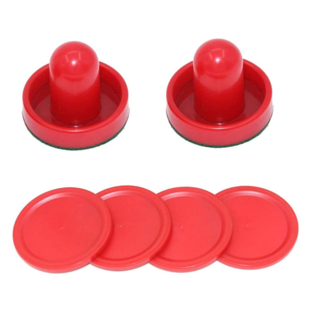 Dischi da Air Hockey Set di ricambio per Air Hockey Spingitori per hockey su ghiaccio Dischi Paddle Tavolo da gioco per famiglie Set di ricambio per Air Hockey rosso Spingitori per hockey su ghiaccio