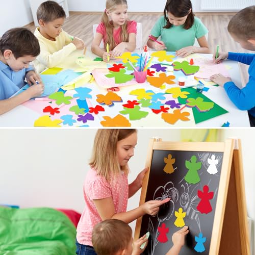 Harloon 100 peças de recorte de papel angular de 14 cm 8,9 cm com recortes de realce de anjo de Nata