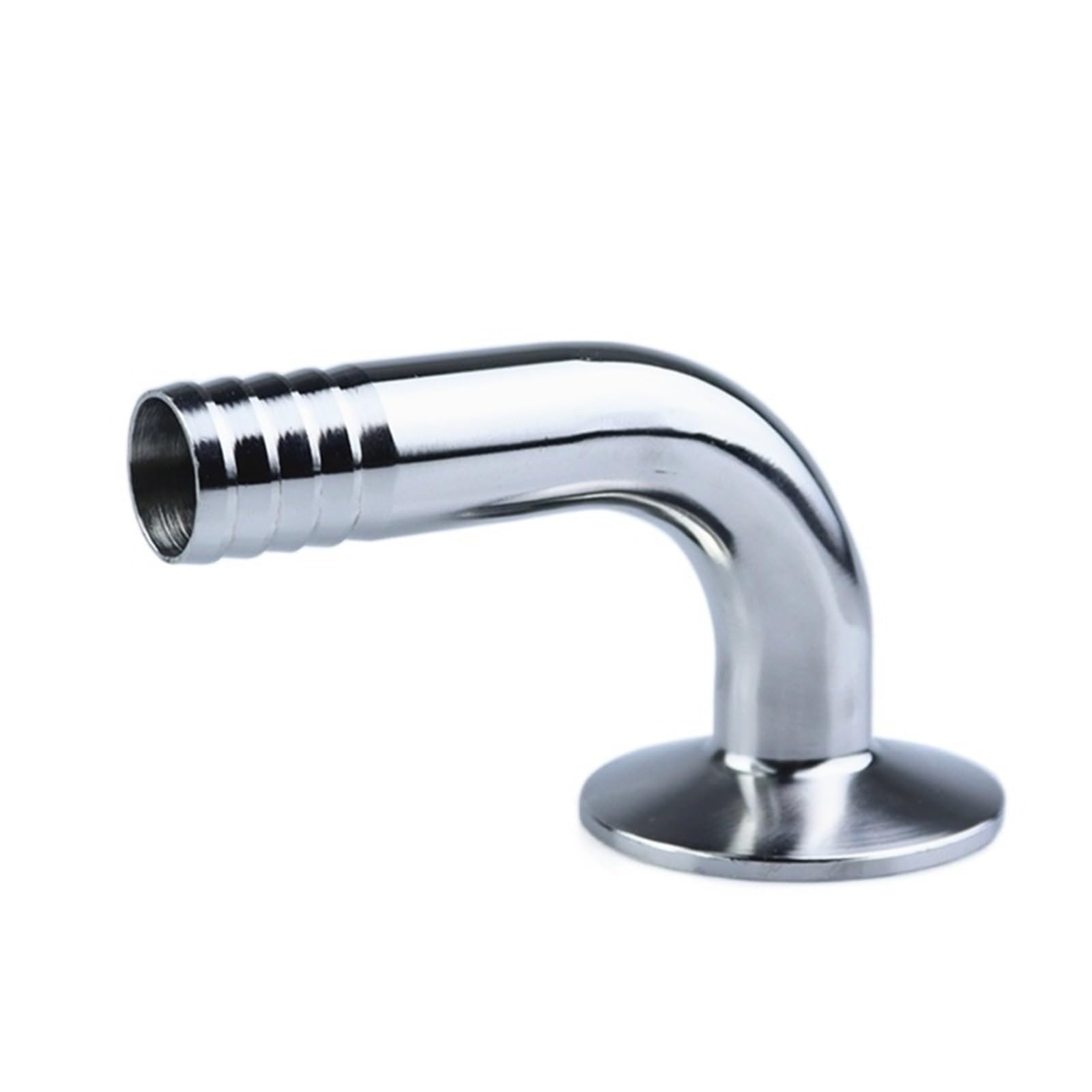 SAHUL 1pcs Tri Clamp 90° Elbow Fitting - 12.7mm to 102mm Hose Barb - 304 Stainless Steel Sanitary Connector(57mm x Ferrule 77.5)