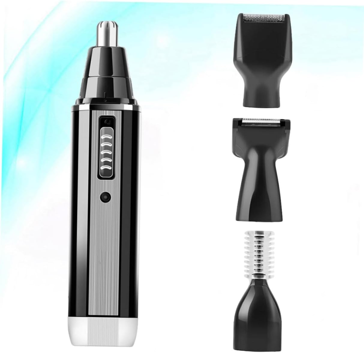 Electric Nose Hair Trimmer Beard Grooming Kit USB Rechargeable 4-in-1 Multi-Function Hair Clippers for Men Facial Ear and Temple