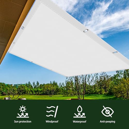 Bâche dombrages multi couleur voile d'ombrage blanc 4.5 x 7.5 m - 4