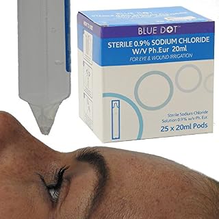 10 Pack of CMS Medical 20ml First Aid Sterile 0.9% Sodium Chloride Eye Wash Pods