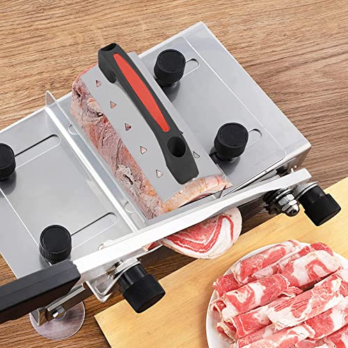 Cortadora de carne manual de acero inoxidable ajustable y muy compacta 7