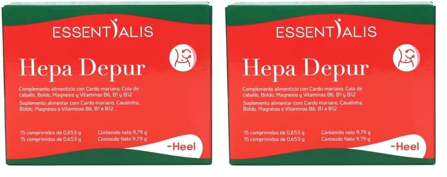 Essentialis Hepa Depur-Con vitaminas B1, B6 y B12-Metabolismo de bebidas y otros alimentos-Protege tu hígado-Efecto antiresaca-15 comprimidos veganos-Anticípate al exceso tomando 1 comprimido