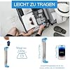 Portant à Vêtements Portable Pliable Télescopique 33 à 71 Cm - Réglable Avec Cintres Pliants Et Pinces à Linge Pour Maison, Camping Et Voyages