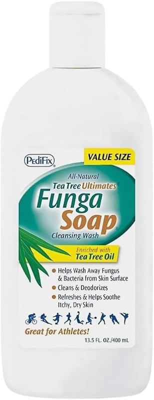 Pedifix FungaSoap Sabonete Líquido Corporal e para os Pés com Óleo de Melaleuca, 400 mL