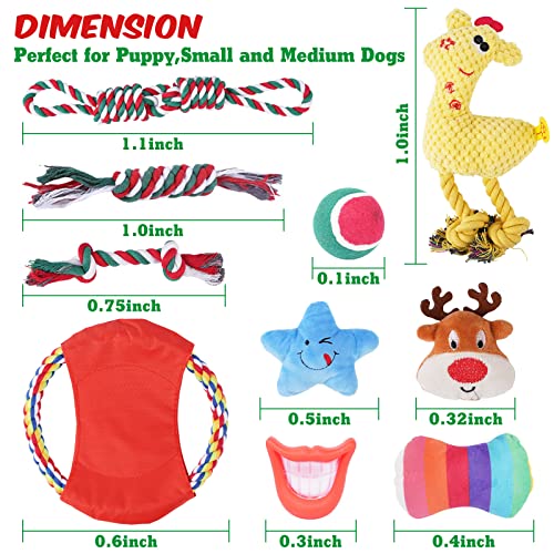 Atoke Christmas Dog Rope Toys,10 Pack Durable Pets Training Chew Ropes,Dog Christmas Stocking Gifts Puppy Interactive… - Image 3
