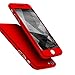 iPhone 6s Case, iPhone 6 Case, Jaorty 360 Full Body Protection Hard Slim Case Coated Non Slip Matte Surface + Tempered Glass Screen Protector for Apple iPhone 6s / 6 (4.7-inch) - Red