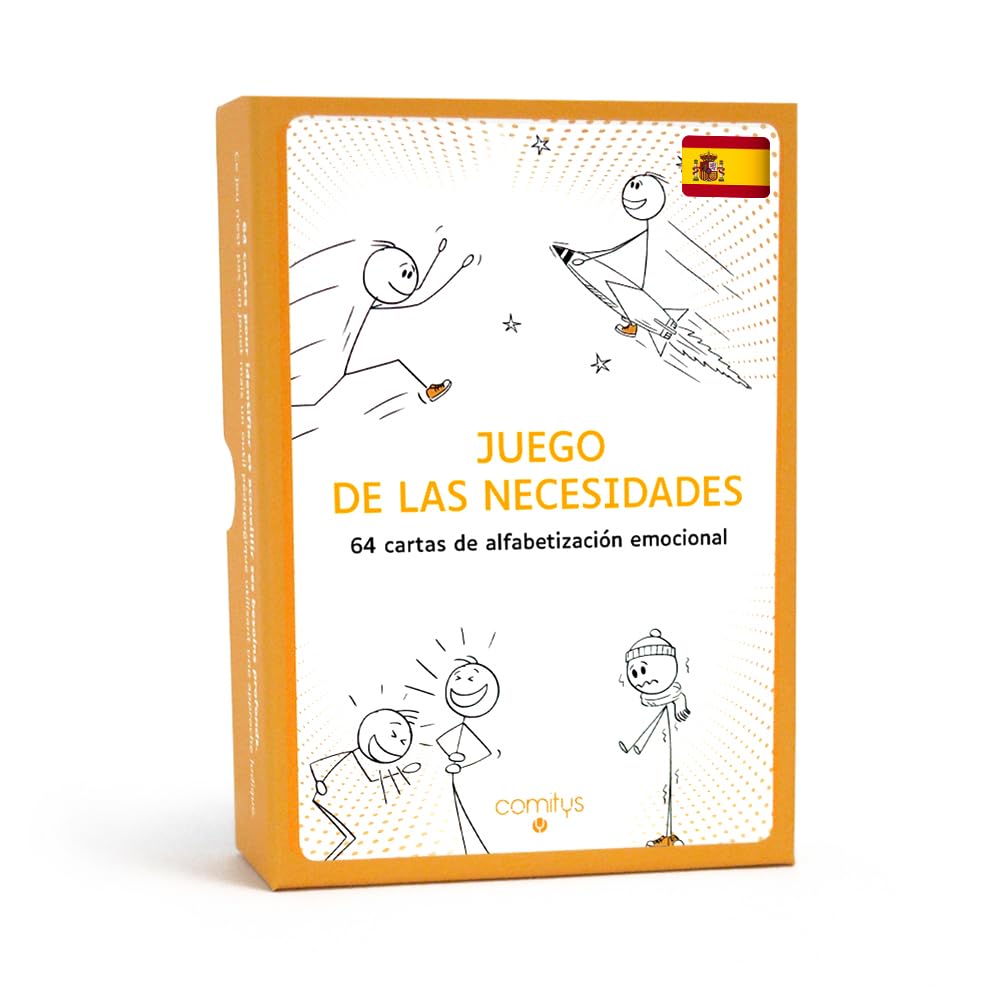 Comitys | El Juego de Las Necesidades | 64 flashcards para la Alfabetización Emocional | Herramienta Didáctica de la Comunicación No Violenta | 177 Necesidades por Descubrir (Español)