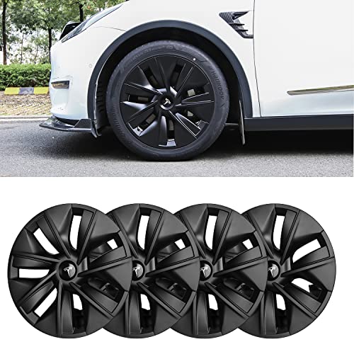 Image of Tesla Model Y Hub Caps Model Y Wheel Cap 19 Inch Hub Caps Heavy Duty Wheels Rim Covers for Tesla Model Y (Set of 4)