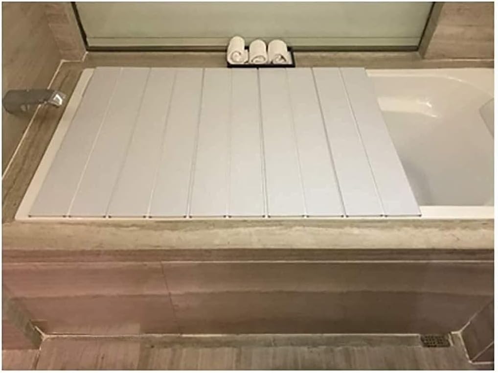 Bathtub Accessories Bathtub Cover Anti- dust Dust Board Bathtub Insulation Cover PVC Foldable Bathtub Cover Bathtub Tray (Size : 95750.65cm) (159 * 80 * 0.65cm)