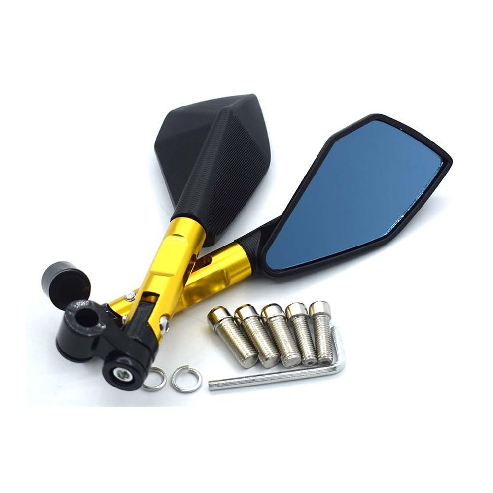 Rétroviseur Moto CNC Or Universel pour Remplacer vos Miroirs Fragiles