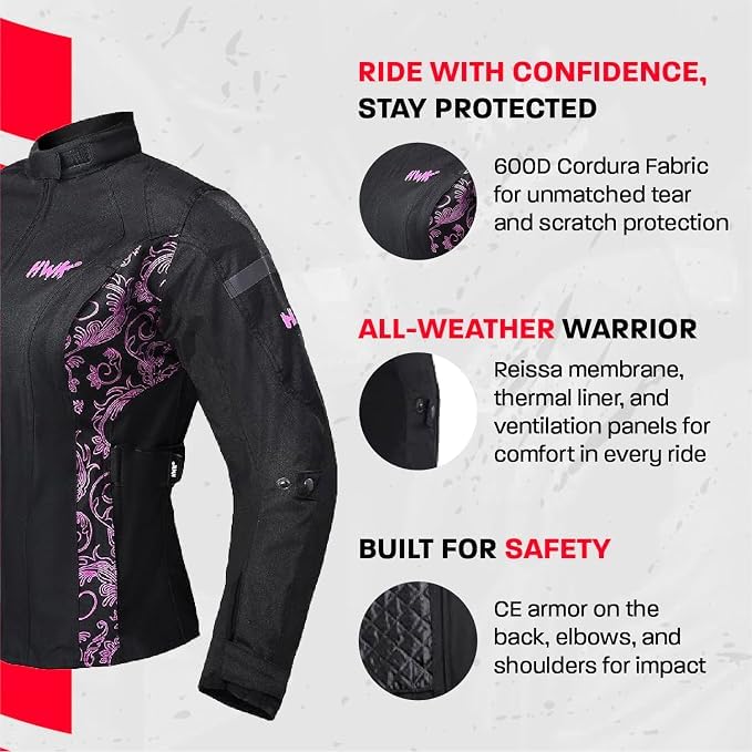 HWK Motorsports Apparel HWK WV3 Women'S Motorcycle Jacket