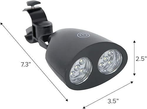 Miniatura 2 de Megamaster Luz LED acoplable para parrilla, mango ajustable, gran accesorio para parrilla de campamento, accesorio de cocina al aire libre, negro,