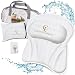 Cojín de Baño Claesson Living (41x41cm) - Cojín de Baño con Reposacabezas - Almohada de Baño para Adultos con 6 potentes ventosas para su fijación - Bolsas de Lavado y de Viaje Incluidas