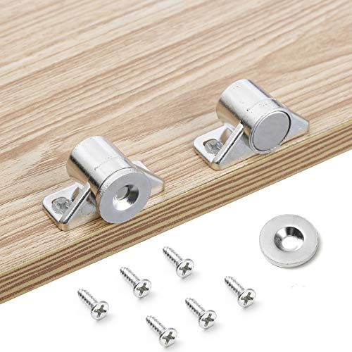 siismi 4 Stück Magnetschnäpper Schrank Türmagnet Schrankbeschläge (Silber)
