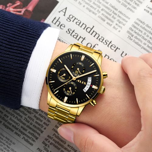 Image of ALIX Stylish Chronograph Date Display Water Resistant Analog Watch for Men